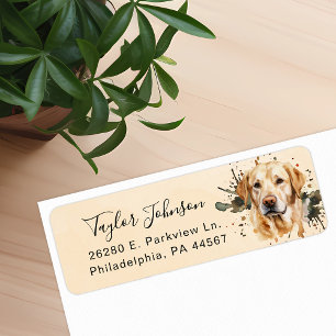 Golden Retriever Return Address Label