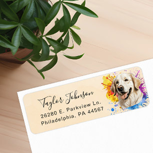 Golden Retriever Return Address Label