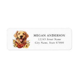Golden Retriever Return Address Labels