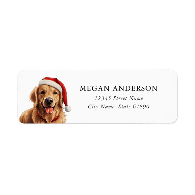 Golden Retriever Return Address Labels (Front)