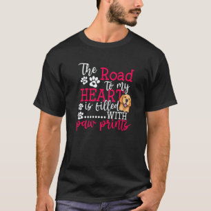 Golden Retriever Road To My Heart Funny Dog Graph T-Shirt