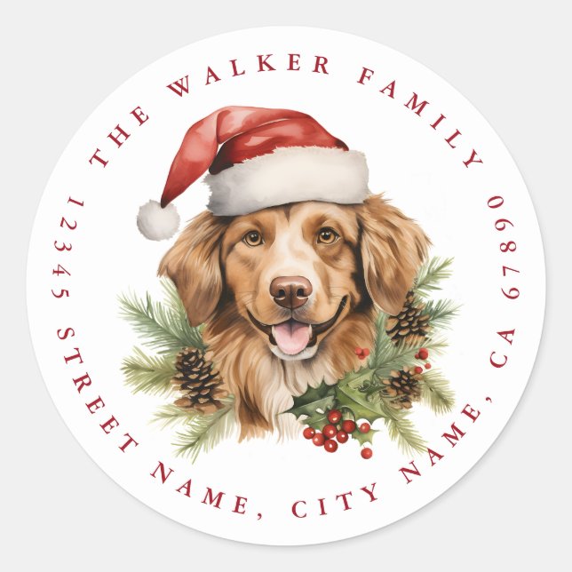 Golden Retriever Round Stickers (Front)
