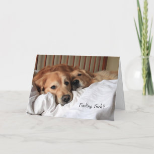 Golden Retriever S'améliorer bientôt Carte de voeu