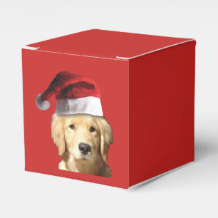 Golden Retriever Santa Claus Favor Box