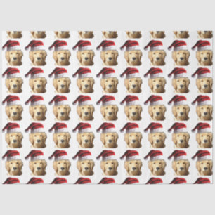 Golden Retriever Santa Claus Tissue Paper