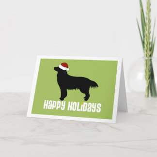 Golden Retriever Santa Hat Holiday Card