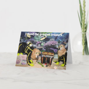 Golden Retriever Scuba Diving Friendship Card