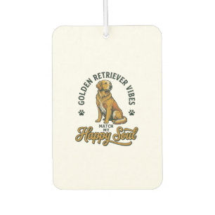 Golden Retriever Shirt Vintage Engraving Dog Lover Air Freshener