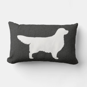 Golden Retriever Silhouette Lumbar Pillow