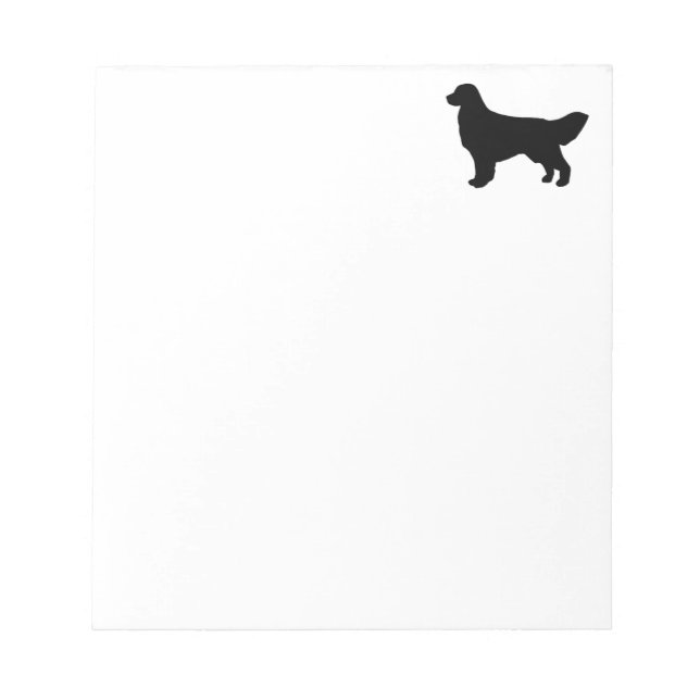 golden retriever silhouette notepad (Front)