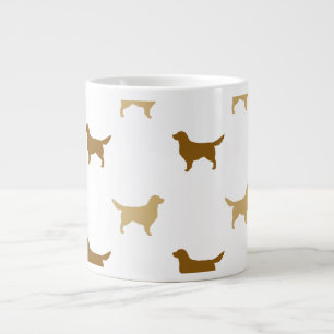 Golden Retriever Silhouettes Pattern Large Coffee Mug