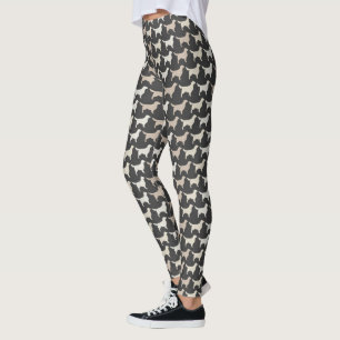 Golden Retriever Silhouettes Pattern Leggings