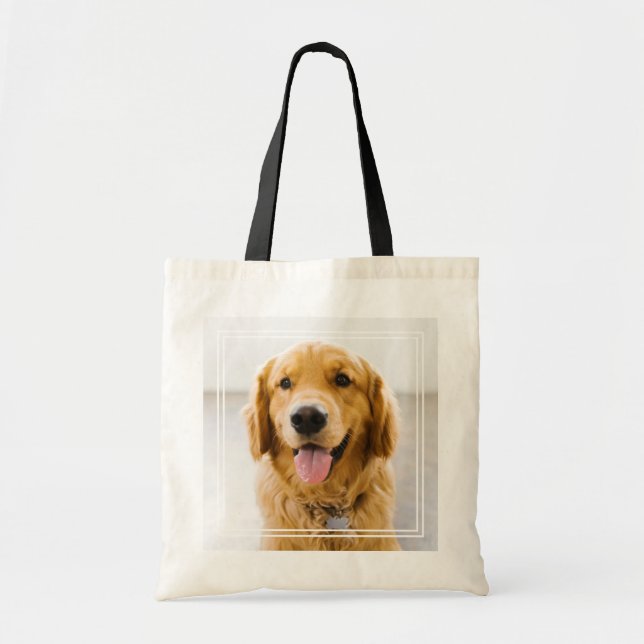Golden Retriever Smiling Tote Bag (Front)