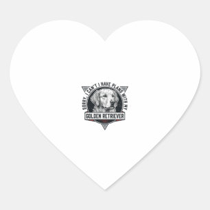Golden Retriever Sorry I Have Plans Dog Lover Desi Heart Sticker
