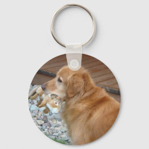 Golden Retriever Soulful Keychain