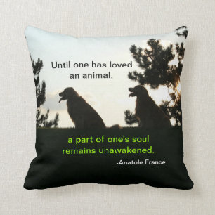 Golden Retriever Spiritual Pet Quote Throw Pillow