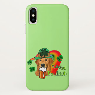 Golden Retriever St Patricks Day iPhone X Case