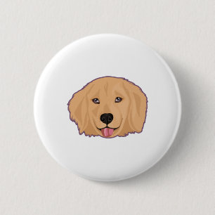 Golden Retriever Sticker 2 Inch Round Button