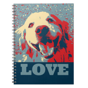 Golden Retriever Stylized Love Notebook