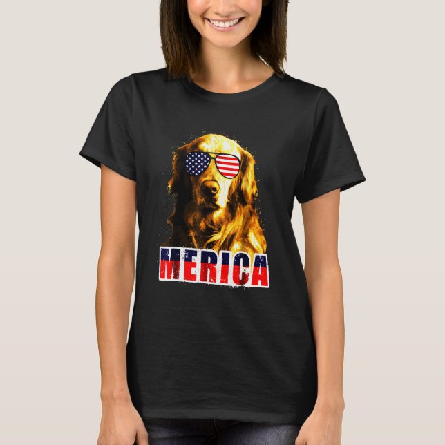 Golden Retriever Sunglasses T-Shirt (Front)