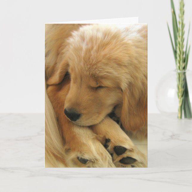 Golden Retriever Sweet Puppy Carte de la fête des  (Devant)