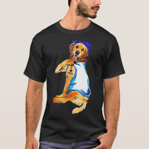 Golden Retriever Tattoo I Love Mom T-Shirt