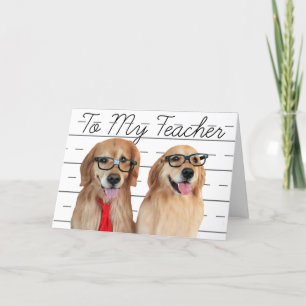 Golden Retriever Teacher Appreciation Thank You