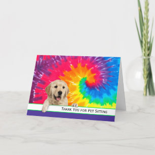 Golden Retriever Thank You for Pet Sitting Card