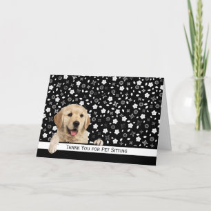 Golden Retriever Thank You Pet Sitting Card