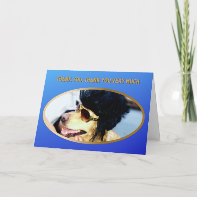 Golden Retriever Thank You. Thank You Very Much Card (Front)