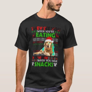 Golden Retriever They See You When Eating Ugly Xma T-Shirt