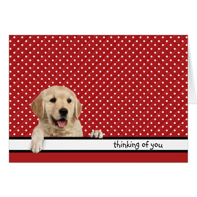 Golden Retriever Thinking of You (Front Horizontal)
