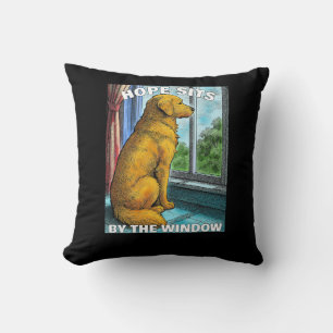 golden retriever throw pillow