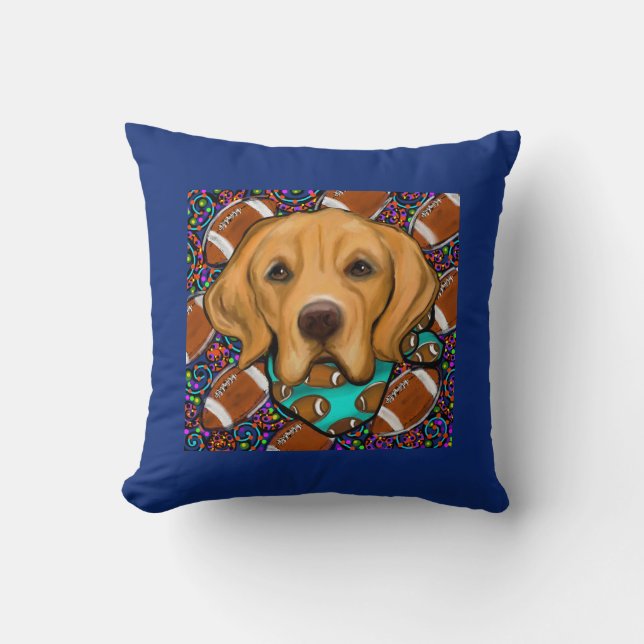 Golden Retriever Throw Pillow (Front)