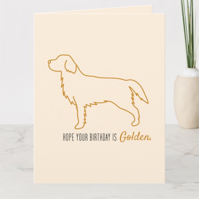 Golden Retriever Tissue Paper  Card (Front)