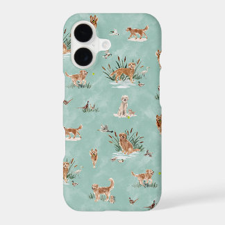 GOLDEN RETRIEVER TOILE Aqua