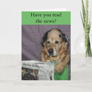 Golden Retriever Top Dad Father's Day News Card