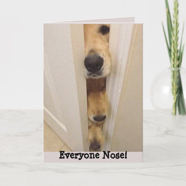Golden Retriever Tout Le Monde Nez Carte Anniversa (Devant)