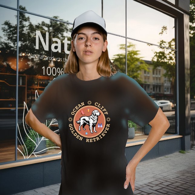 golden retriever Tri-Blend shirt (Camping with a golden retriever, that's design)