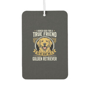 Golden Retriever True Friend Dog Air Freshener