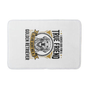 Golden Retriever True Friend Vintage Dog Lover Des Bath Mat
