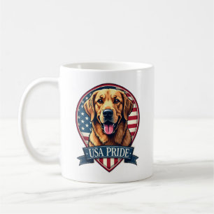 Golden Retriever USA Pride Vintage Dog Tee 4 Coffee Mug