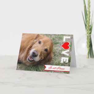 Golden Retriever Valentine Card