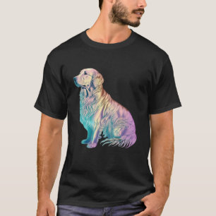 Golden Retriever Vaporwave Retrowave Aesthetic  2 T-Shirt