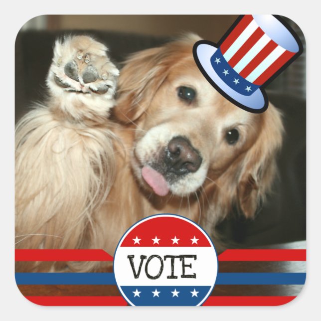 Golden Retriever VOTE Stickers (Front)