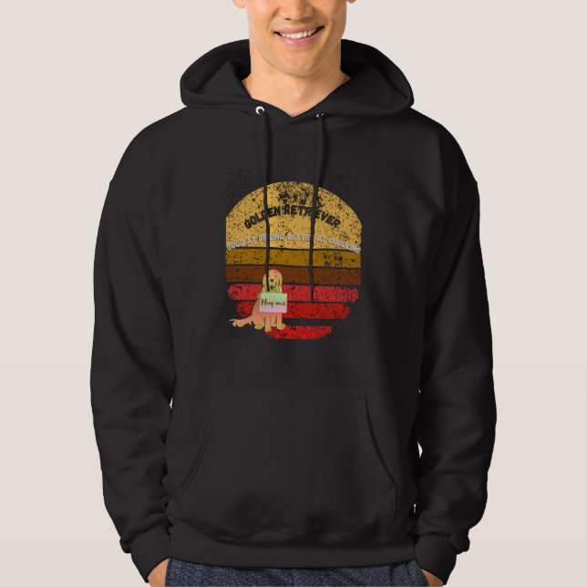 Golden Retriever wants a hug  dog Hoodie (Front)