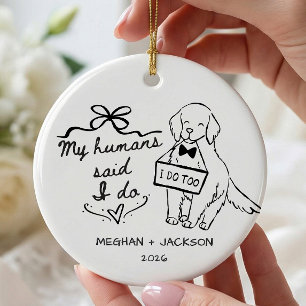 Golden Retriever Wedding Ornament