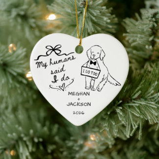 Golden Retriever Wedding Ornament