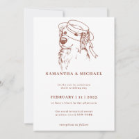 Golden Retriever with bride hat