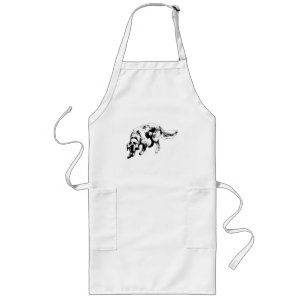 Golden Retriever with Holiday Vector Art Long Apron